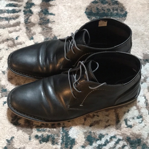 Steve Madden black men’s leather shoes EUC! - Picture 2 of 5